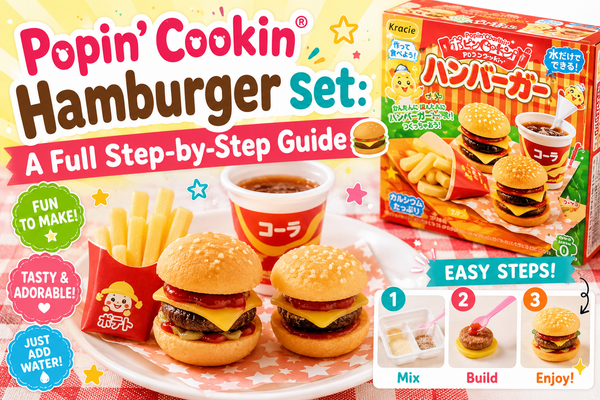 Popin' Cookin' Hamburger Set: a full step-by-step guide - mini candy burger, fries and cola