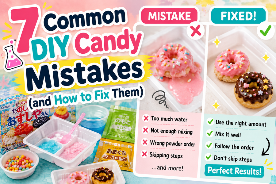 7 Common DIY Candy Mistakes and how to fix them - before and after comparison