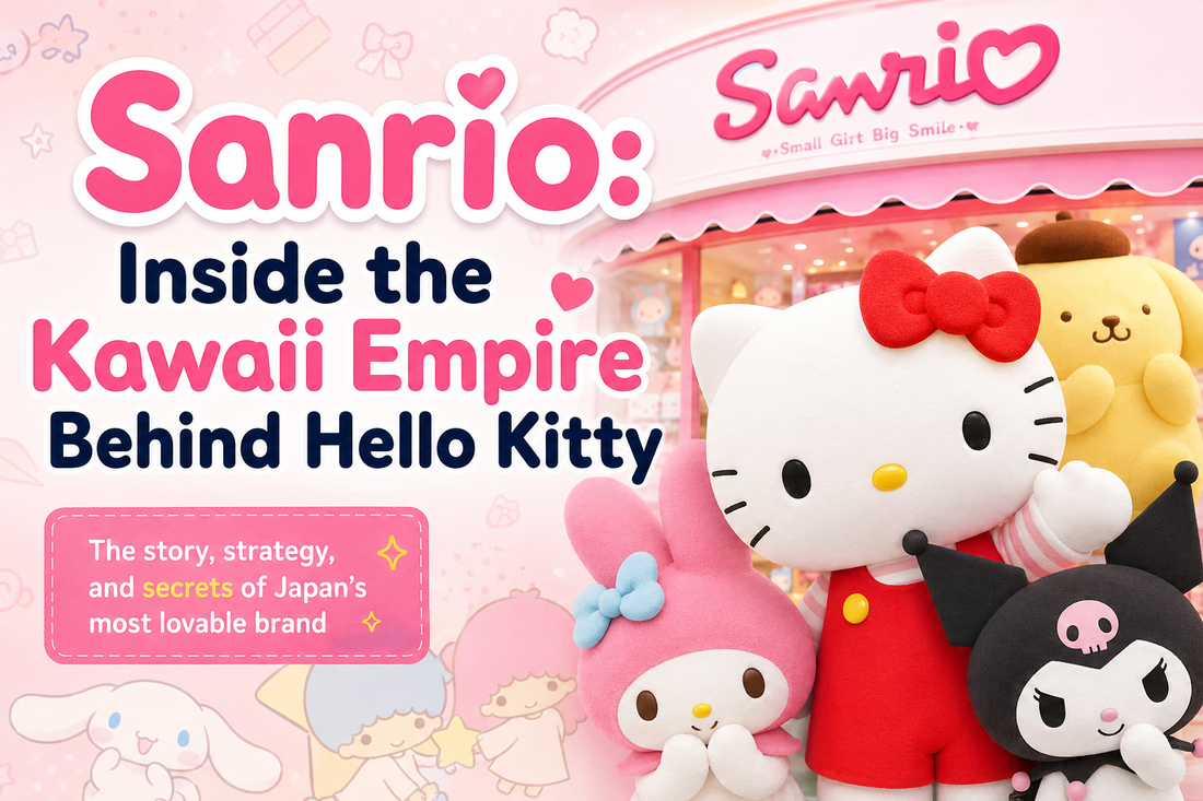 Sanrio: Inside the Kawaii Empire Behind Hello Kitty — Hello Kitty, My Melody, Pompompurin and Kuromi plush characters