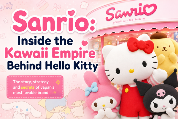 Sanrio: Inside the Kawaii Empire Behind Hello Kitty — Hello Kitty, My Melody, Pompompurin and Kuromi plush characters