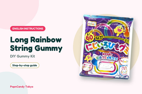 Long Rainbow String Gummy DIY candy kit — English instructions, step by step