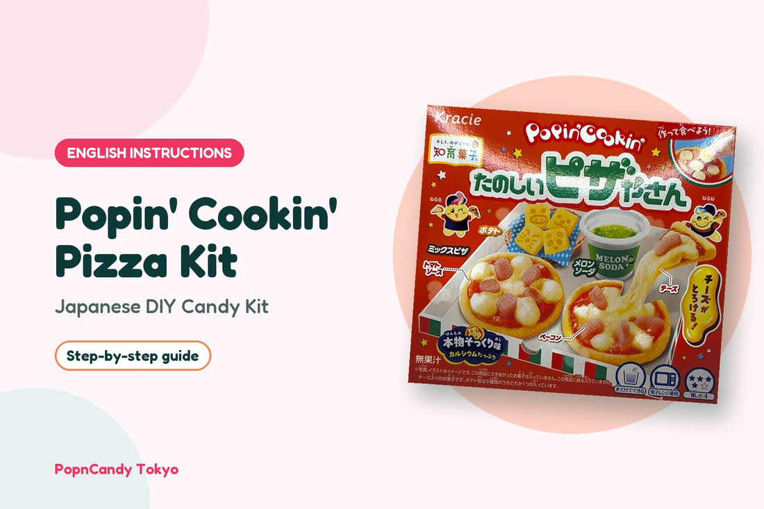 Popin' Cookin' Pizza Kit DIY candy kit — English instructions, step by step