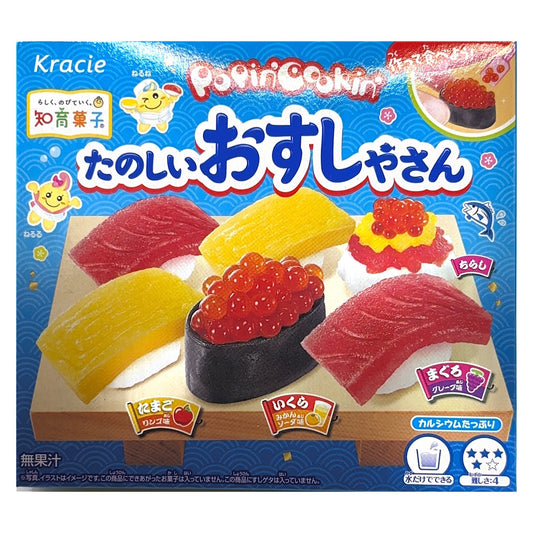 Popin' Cookin' Sushi Kit (Tanoshii Osushi-ya-san) by Kracie, Japanese package front