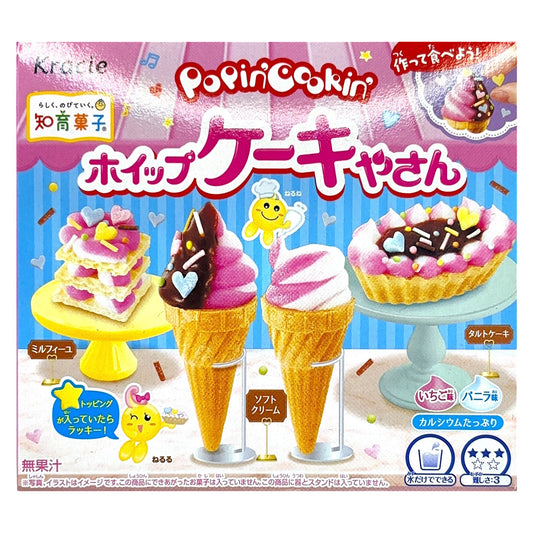 Popin' Cookin' Whip Cake-ya-san kit by Kracie, Japanese package front