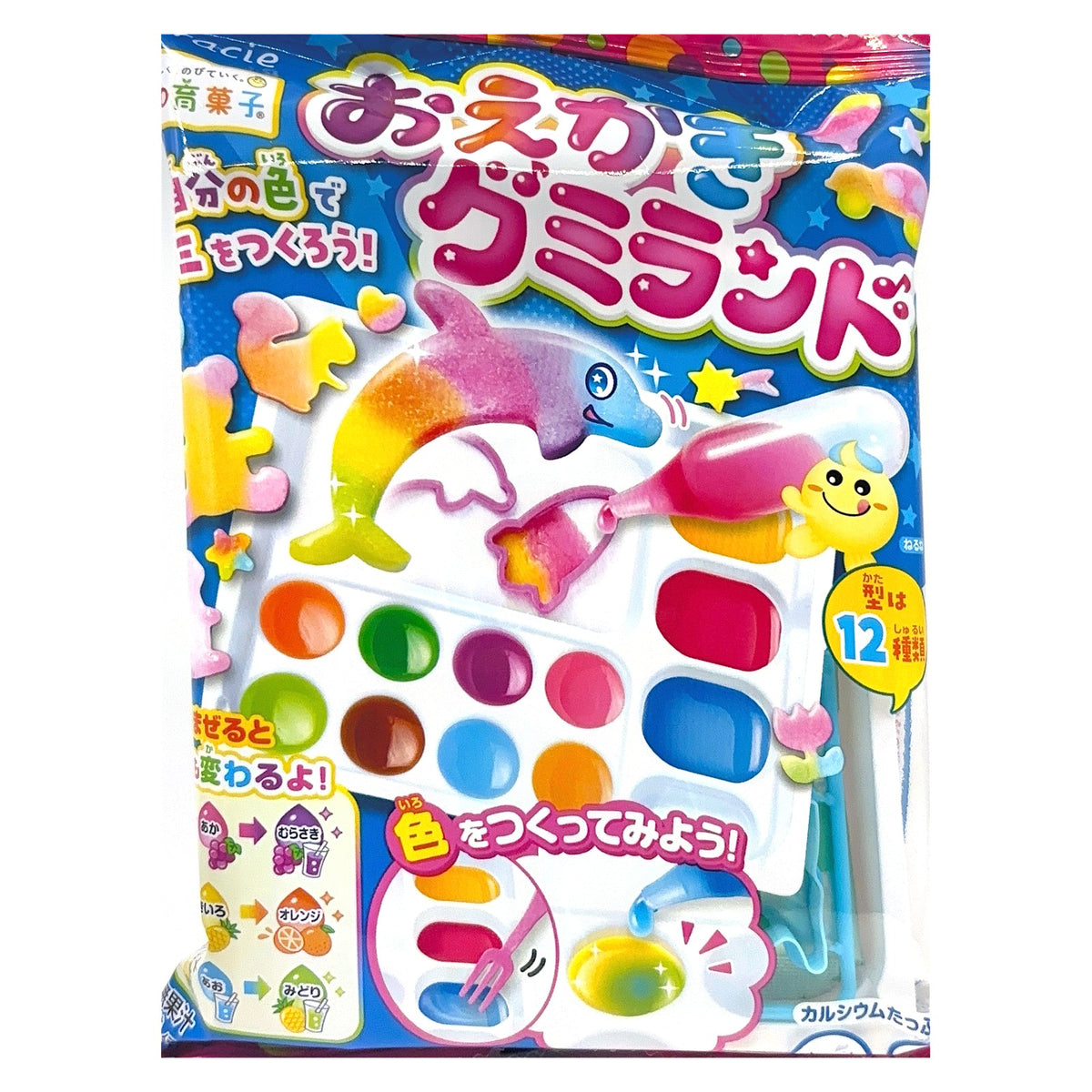Kracie Oekaki Gummy Land draw-your-own gummy kit package, front